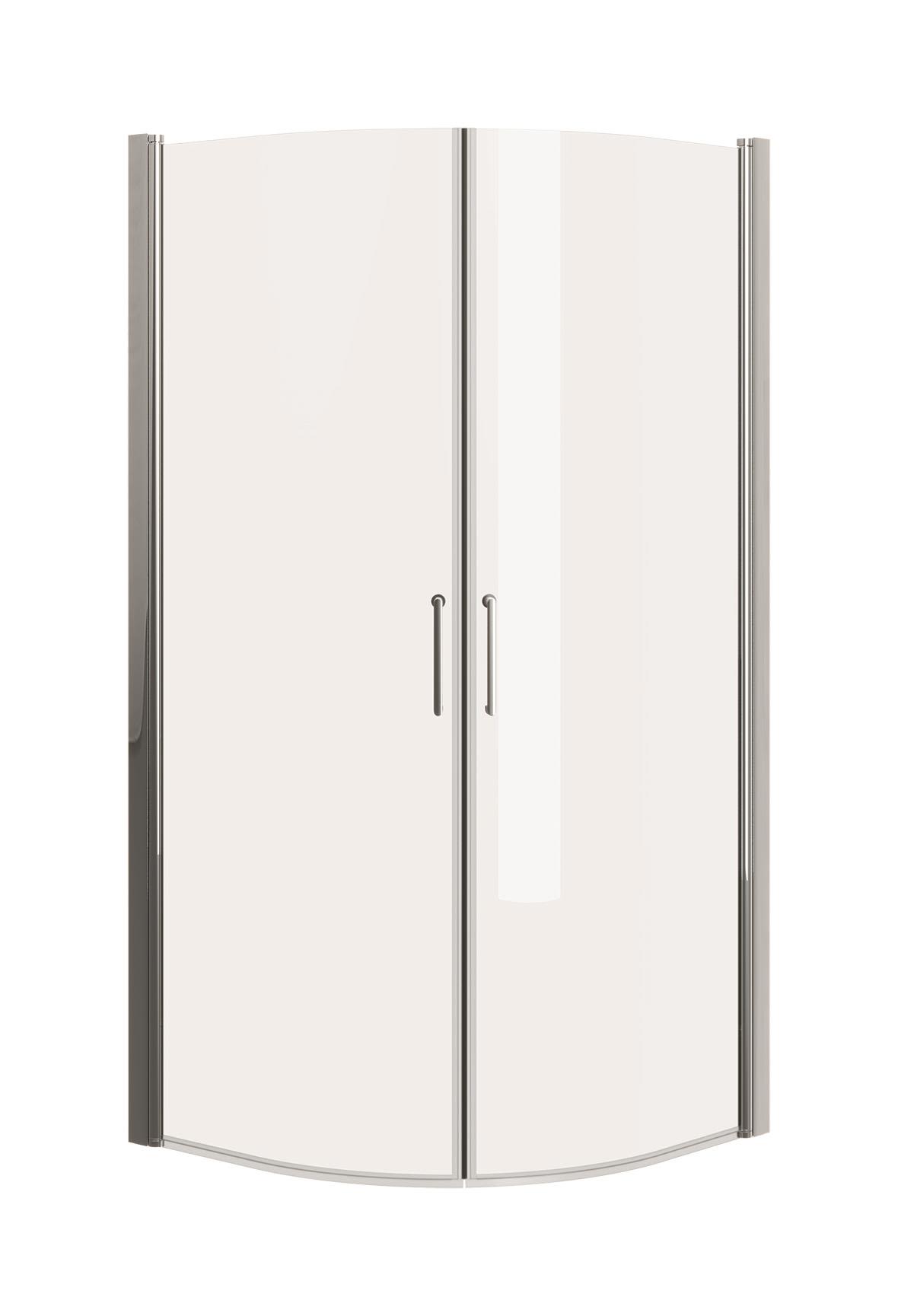 Gelia Aqualine Imber Duschhörna halvrund, klarglas, 2 väggar 80x195 cm