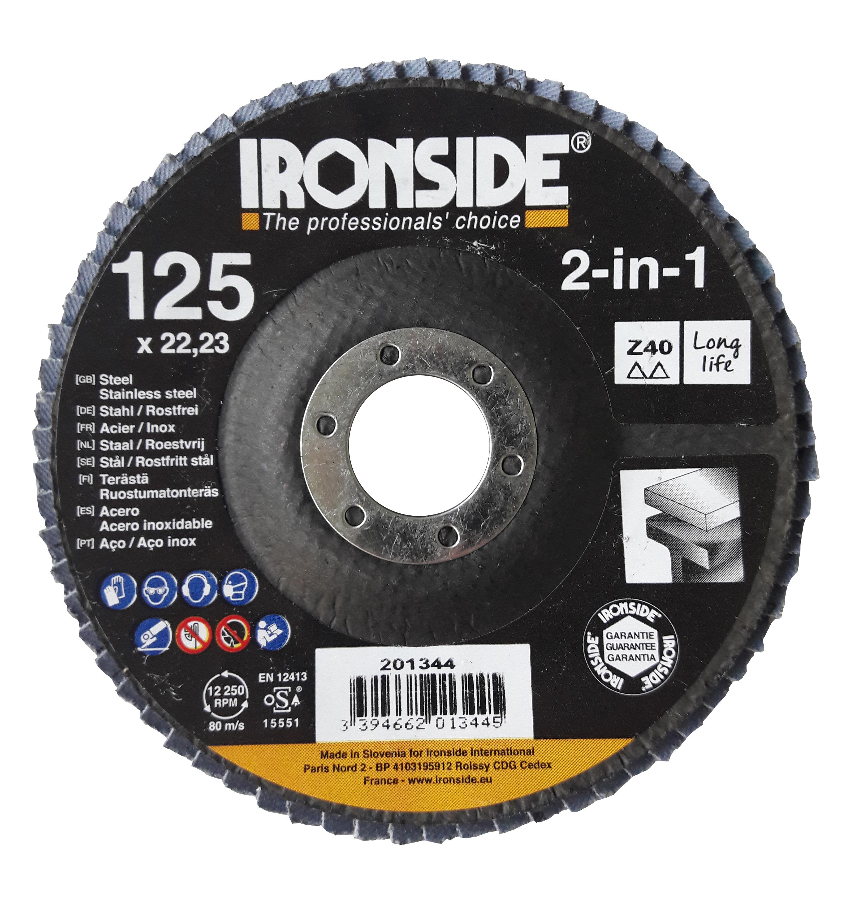 Ironside 201344 Lamellrondell 125 mm Z40