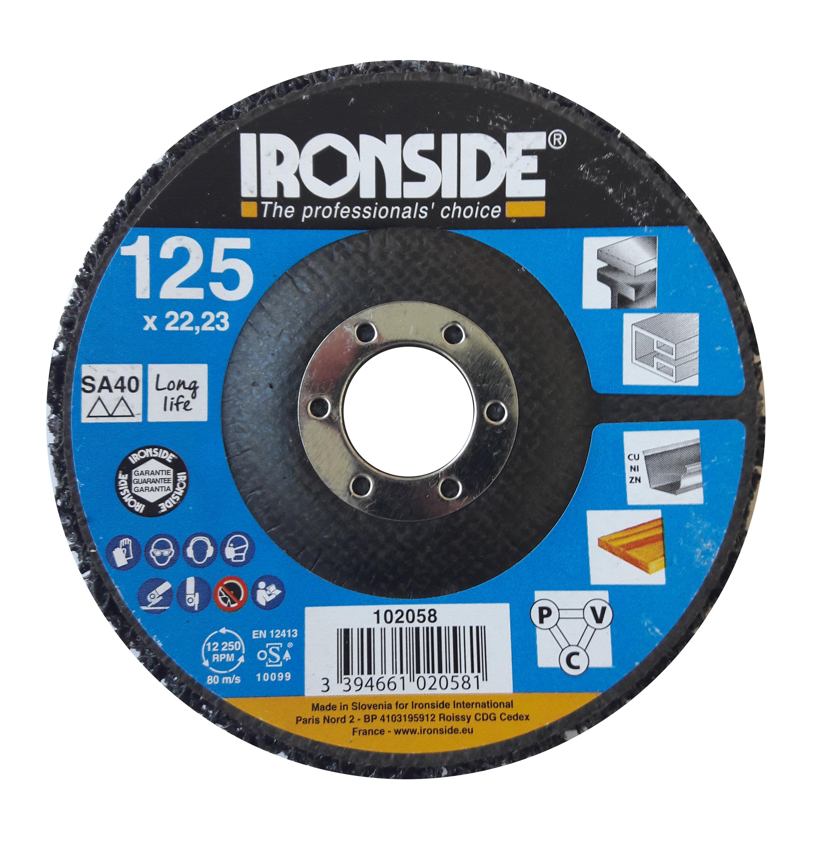 Ironside 102058 Grovrengöringsrondell 125x22 mm