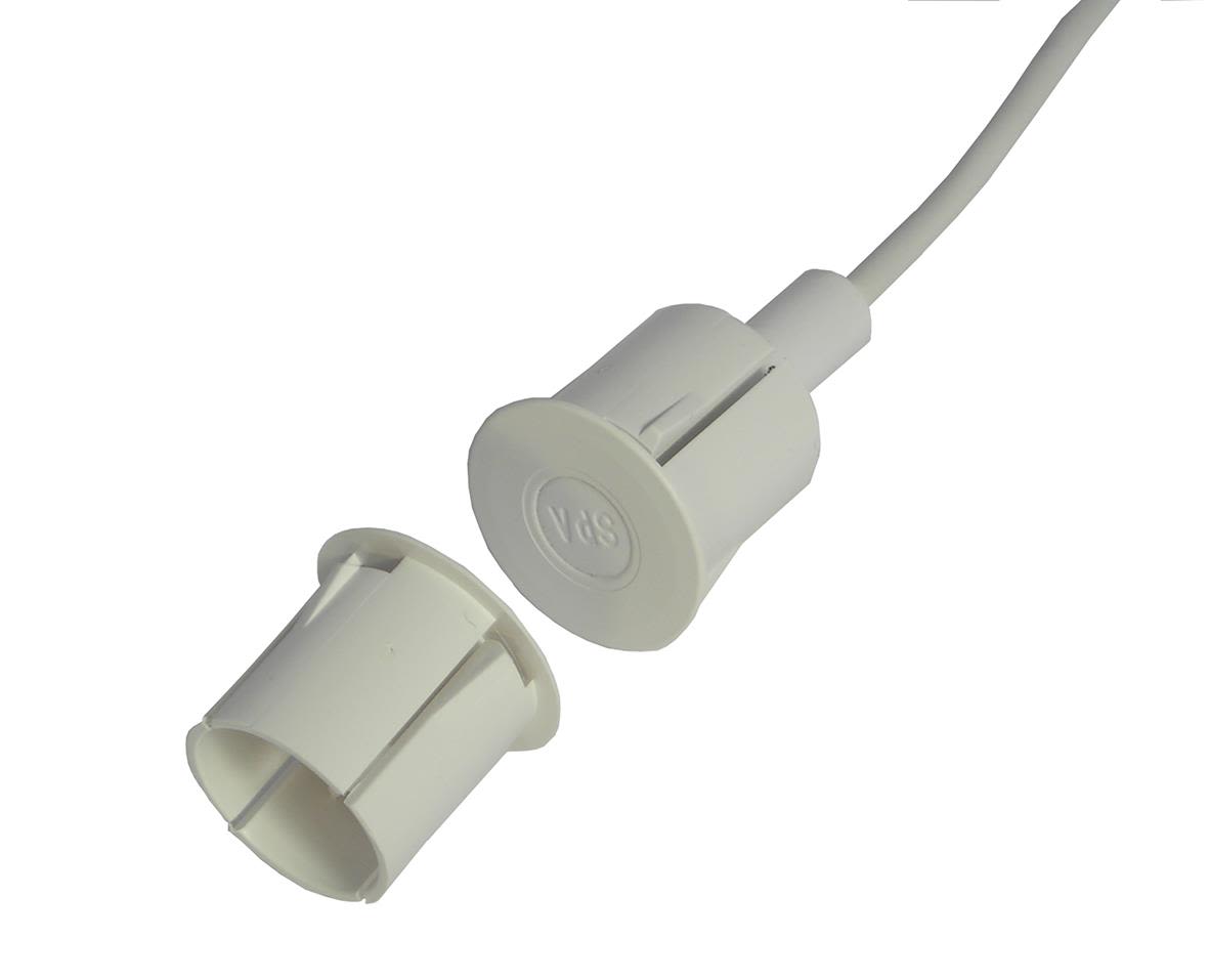 Alarmtech 5901508431127 Högsäkerhetskontakt 23 mm sensor, inbyggd 10 m kabel