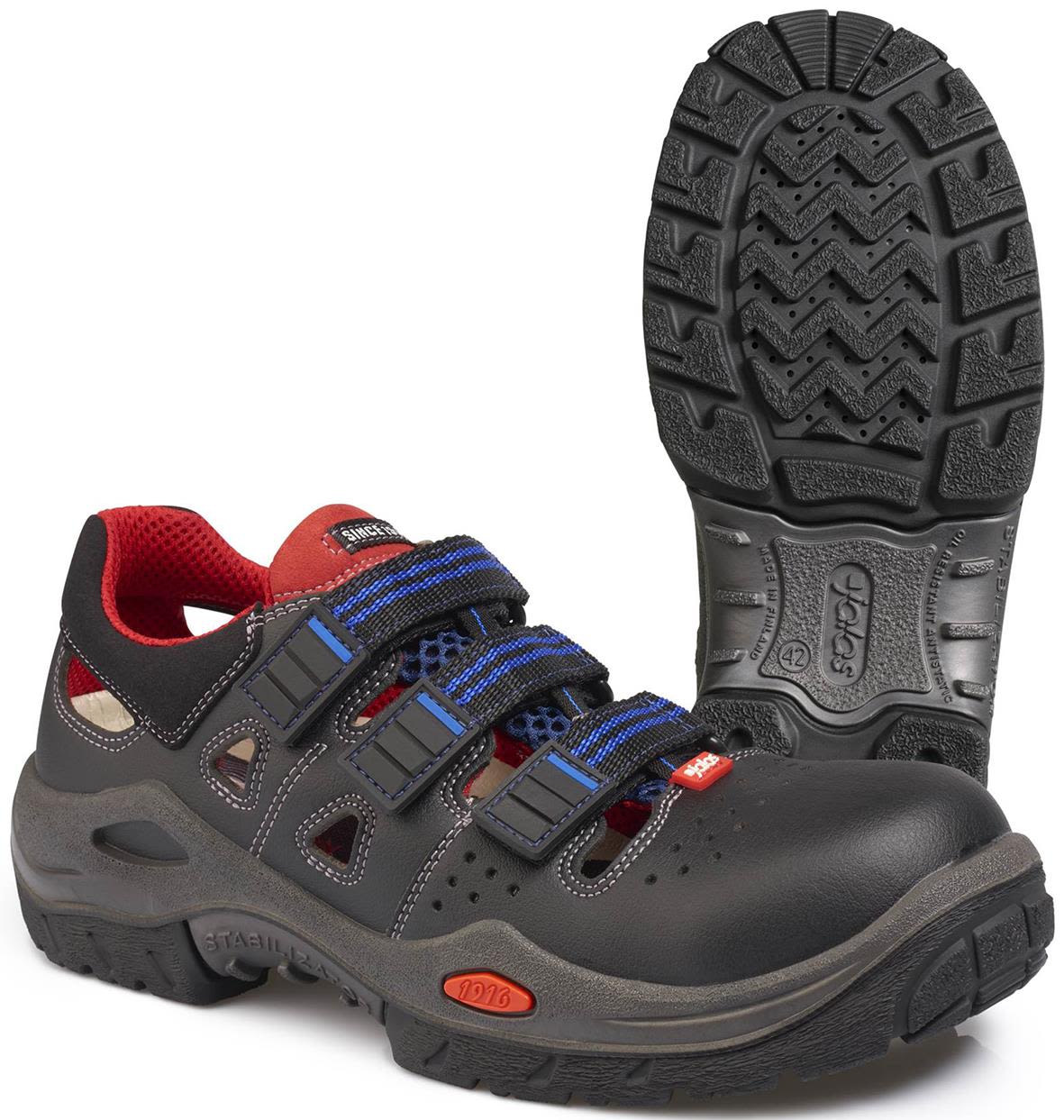 Jalas 3800R Respiro Skyddssandal S1, svart 47