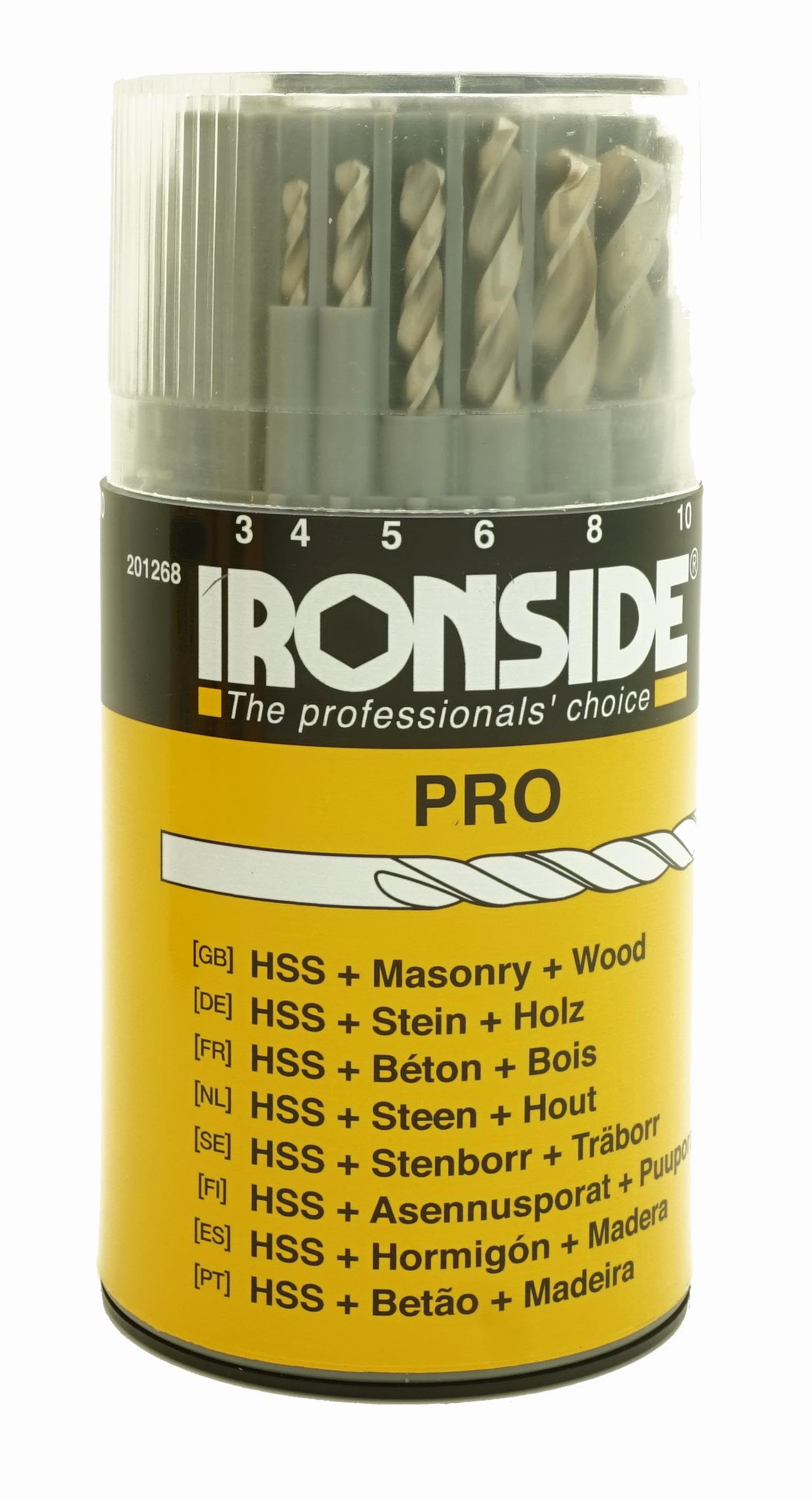 Ironside 201268 Borrkassett 18 st. borrar, 3-10 mm