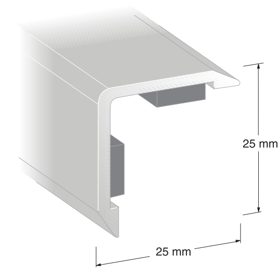 Duri 1163801 Hörnskydd självhäftande 25 x 25 mm, vit