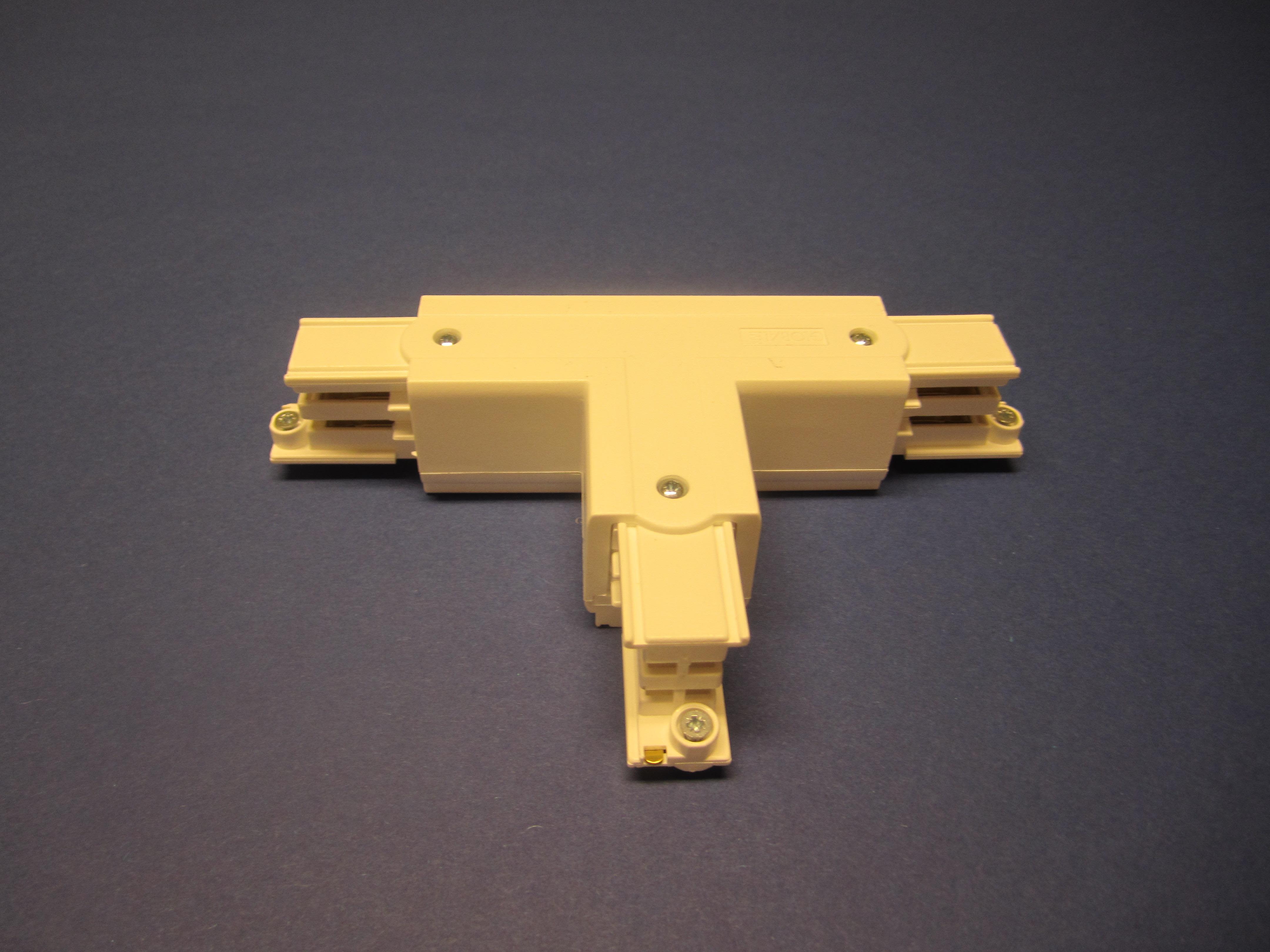 GLOBAL Trac XTS37-3 T-skarv till 3-fas kontaktskena, 5-pack innerhörn, vänster