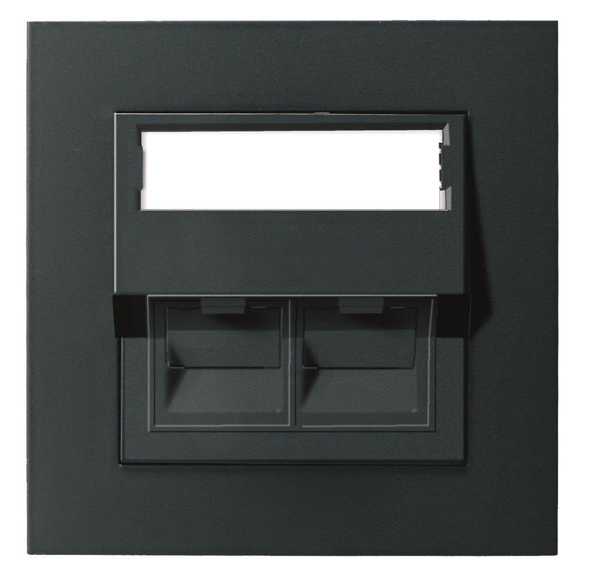 Elko EKO05553 Modularuttag 2xRJ45, STP C6A Svart