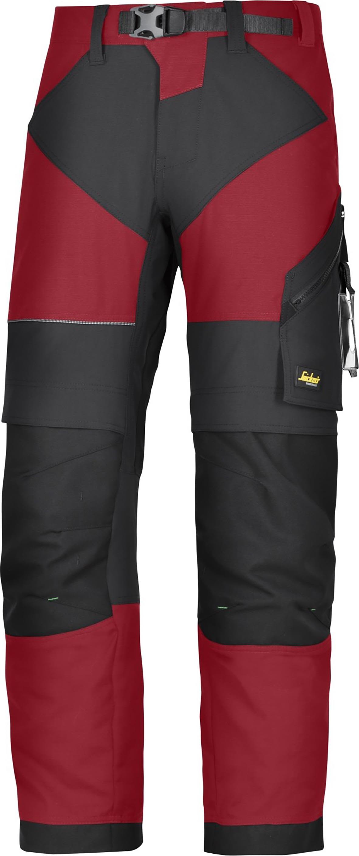 Snickers Workwear 6903 FlexiWork Arbeidsbukse rød/svart Rød/Svart