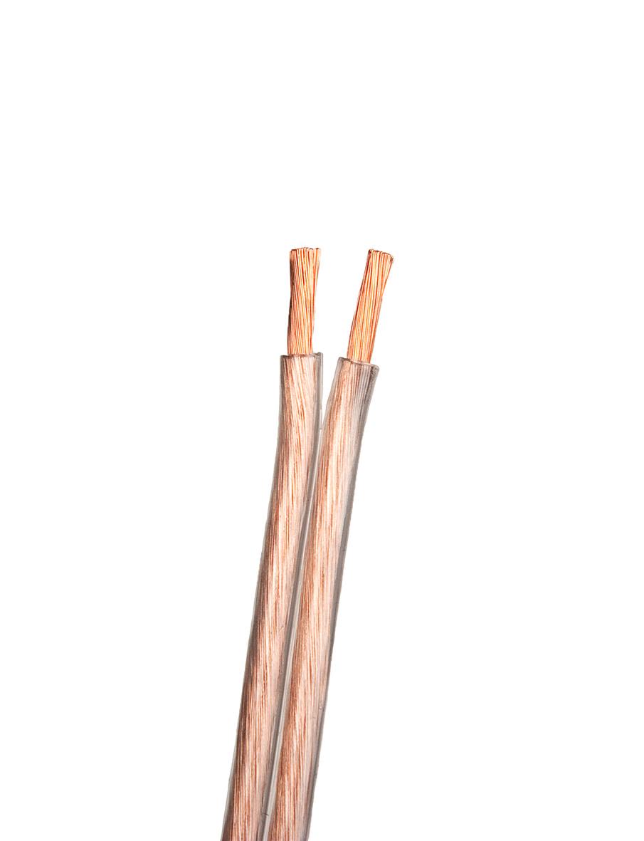 SUPRA 4866600 Høyttalerkabel 0,127 mm, syrefrie kobberkardeler 2 x 1,6, transparent, 1 m