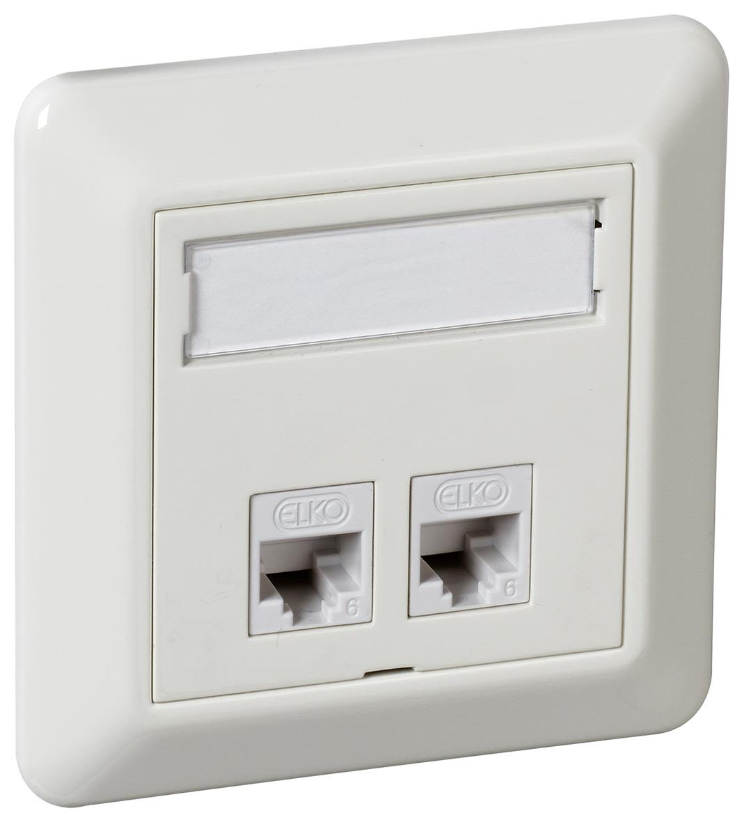 Elko EKO02543 Modularuttag STP C6A, QuickConnect 2 x RJ45