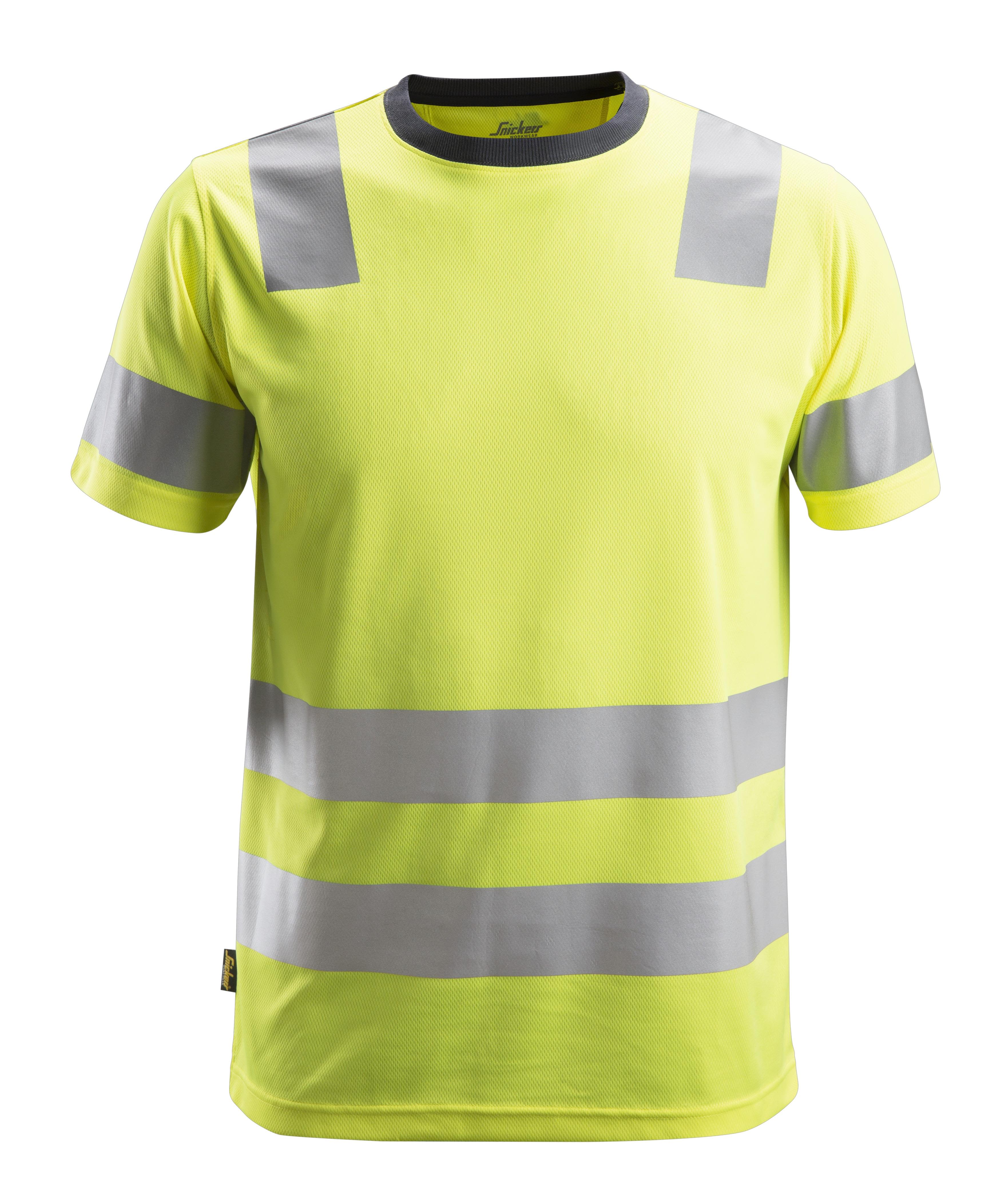T-skjorte 2530 gul str S Snickers Workwear