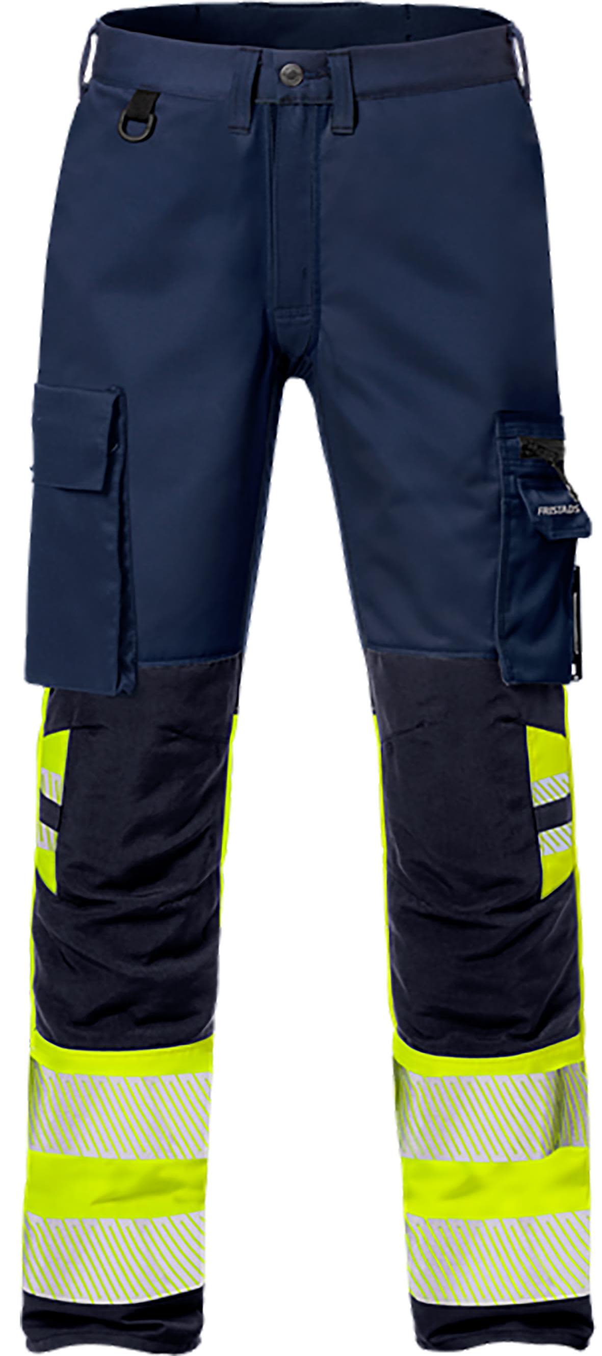 Fristads 2705 PLU Arbeidsbukse varselgul/marineblå C56