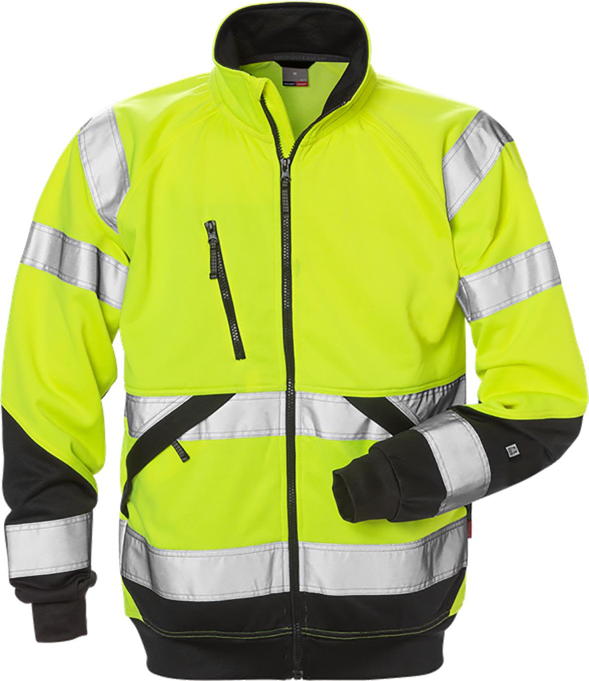 Fristads 7426 SHV Sweatshirtjakke varselgul/svart Varselgul/Svart