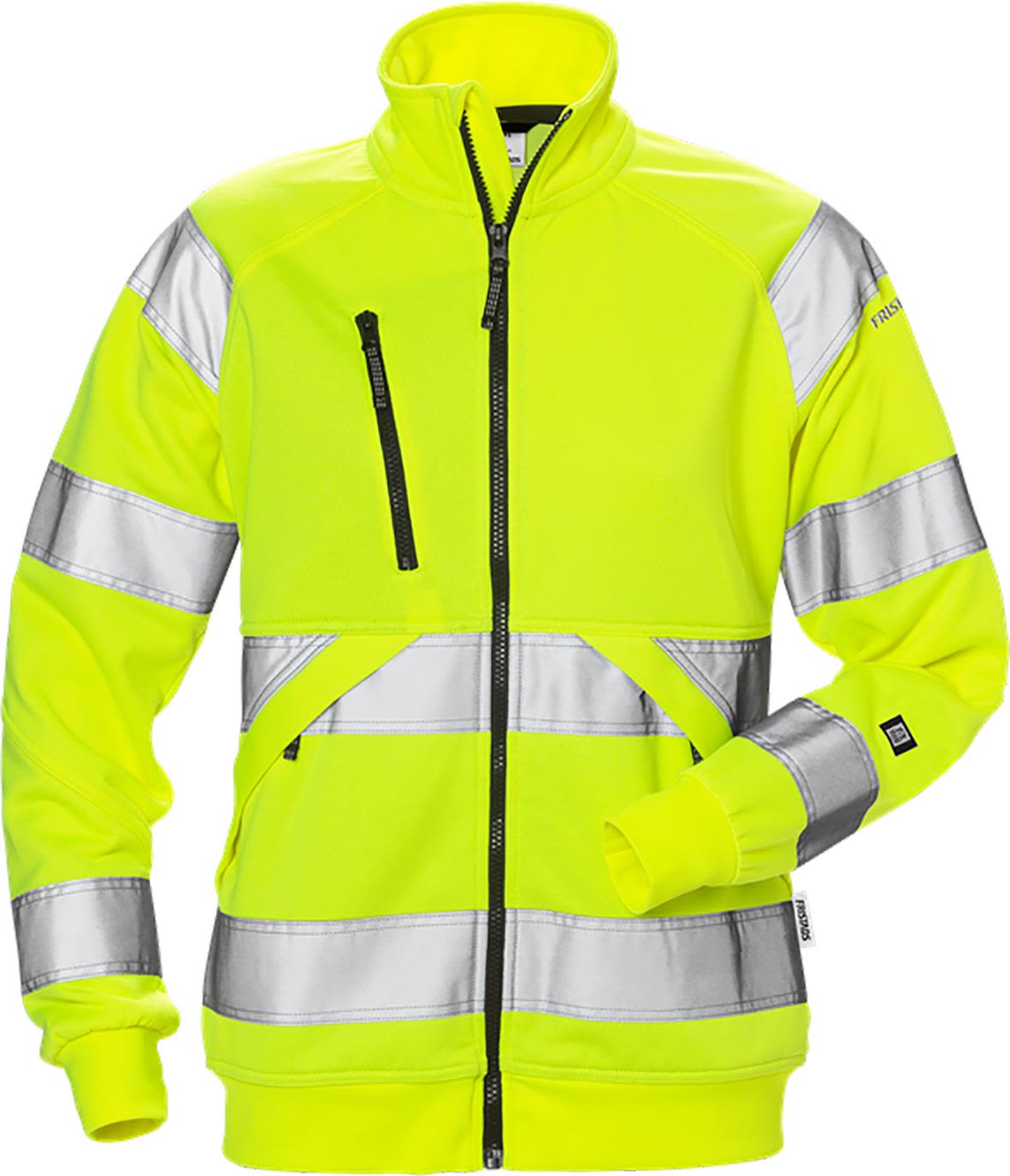 Fristads 7427 SHV Sweatshirtjakke varselgul 2XL