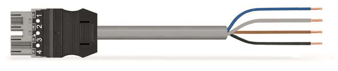 Wago 771-9994/216-303 Kabling 4G1,5 mm², HF ha/fri ende, grå