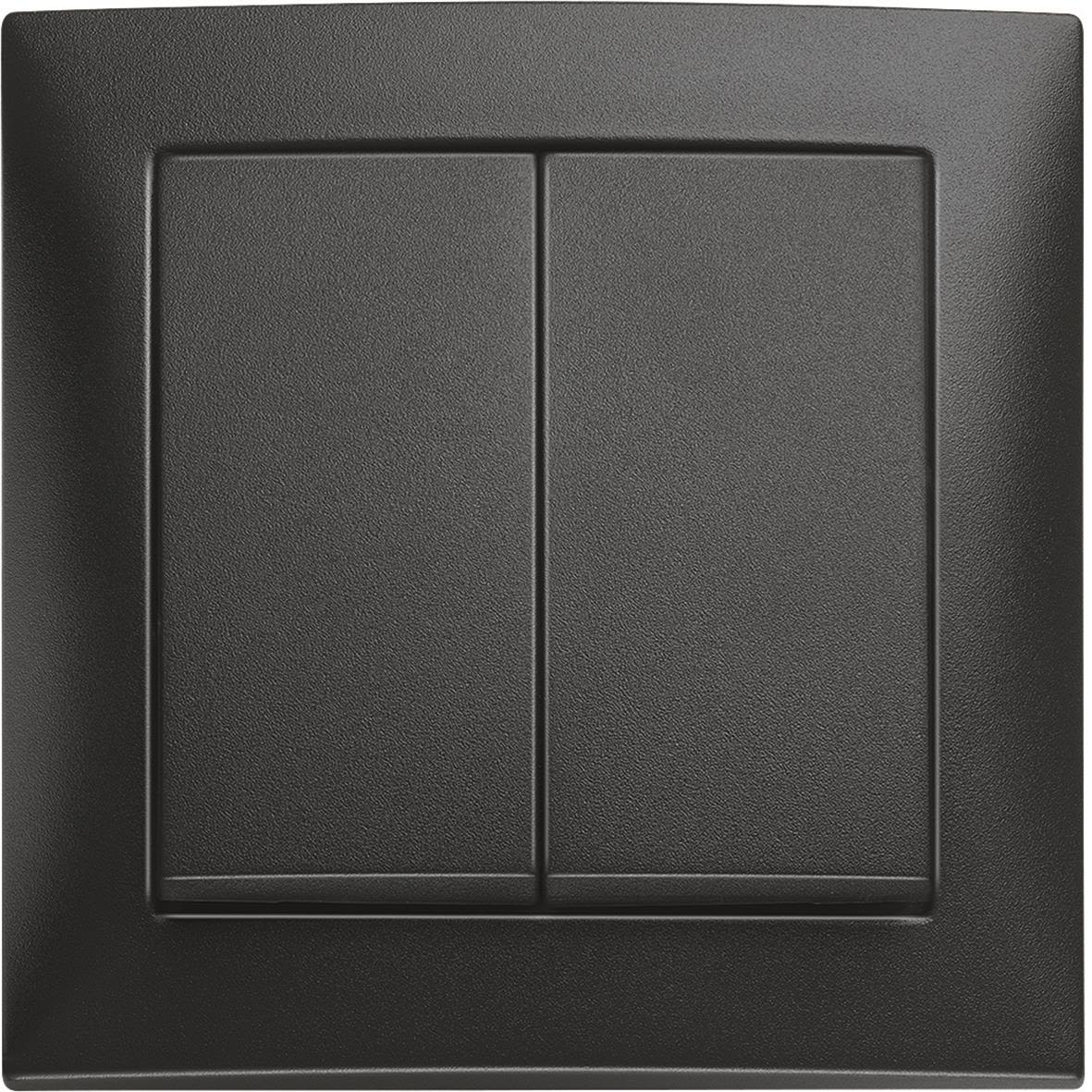 Hager 6350340406 Trykknapp antrasitt 4 x 1 pol