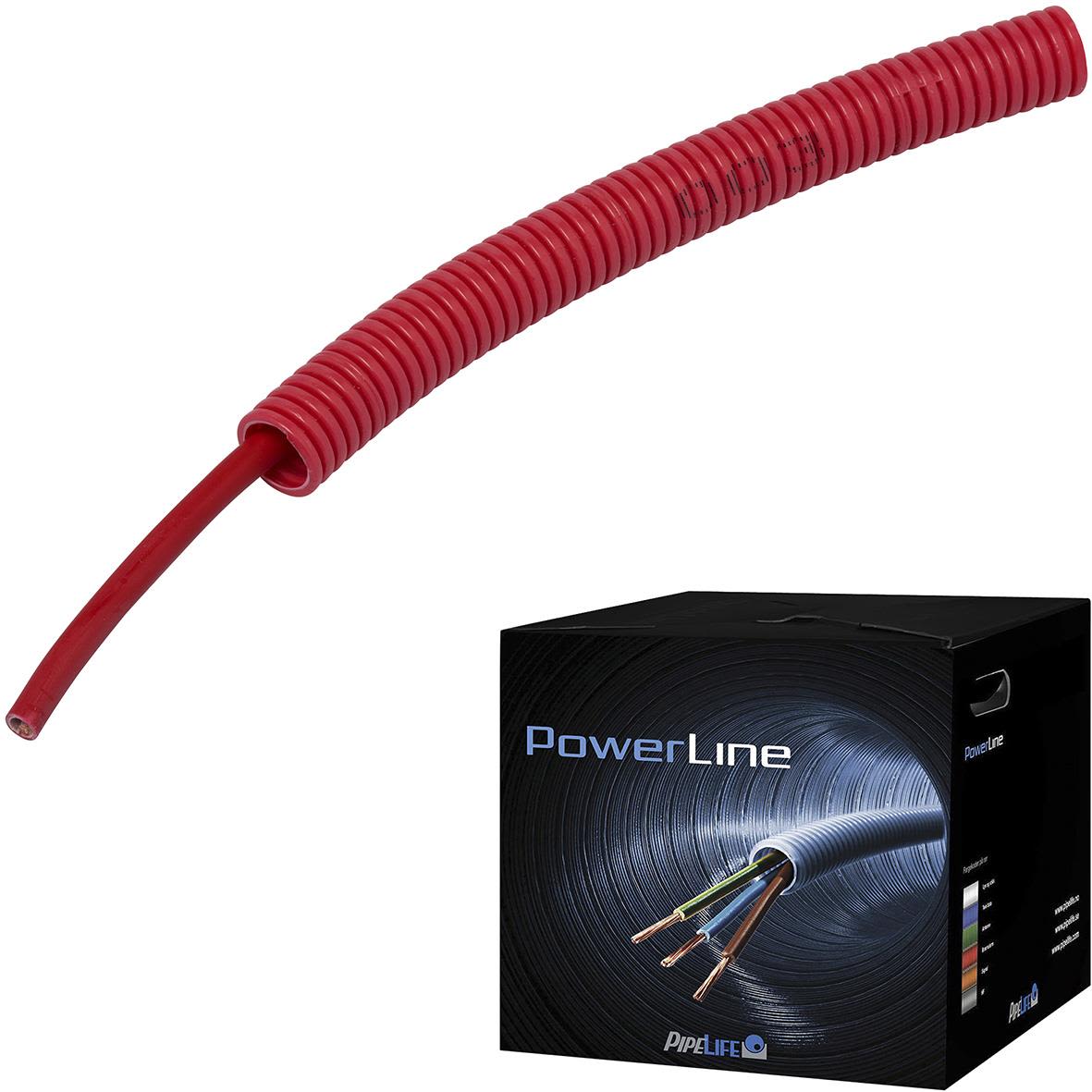 Pipelife ELQYB PowerLine Kabel rød, 15 mm x 100 m