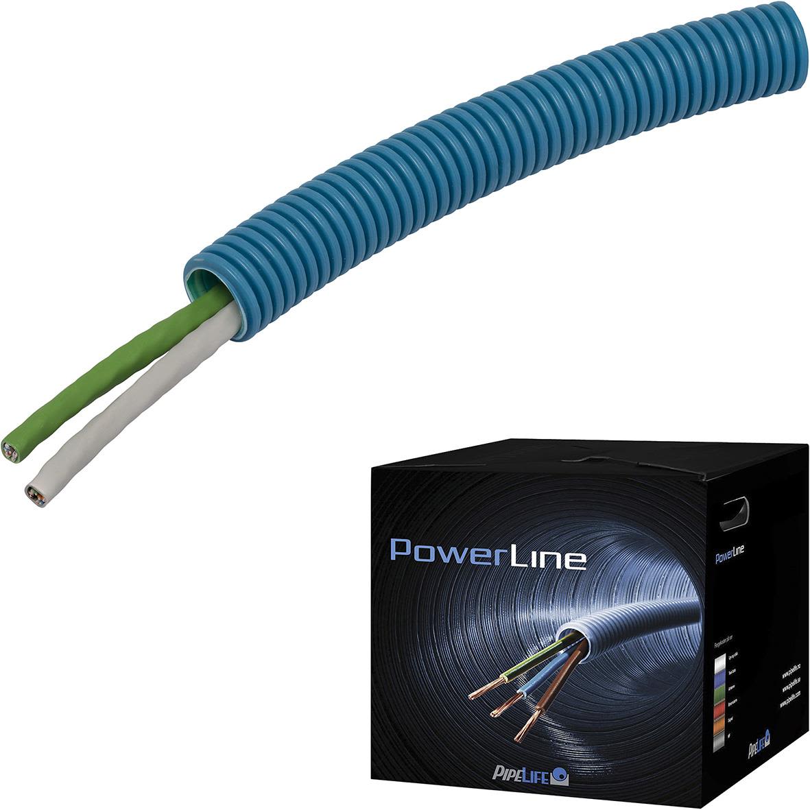 Pipelife 2xUTP Powerline Datakabel forhåndslagt, 20 mm x 50 m, KAT6 X50