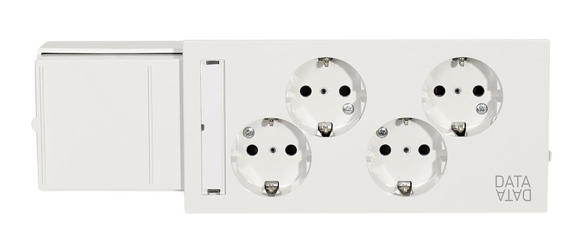 MP bolagen DUCT-4D-3 Vägguttag 4-vägs