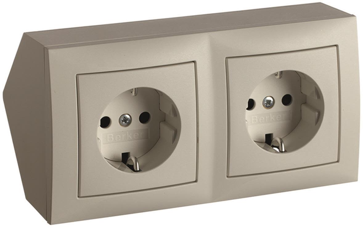 Hager 6319508989 Hörnbox med 2x 1-vägsuttag Vit