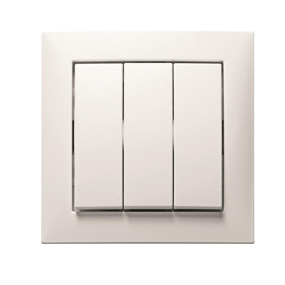 Hager 6330231909 Strømbryter hvit Vippebryter 3x1-polet