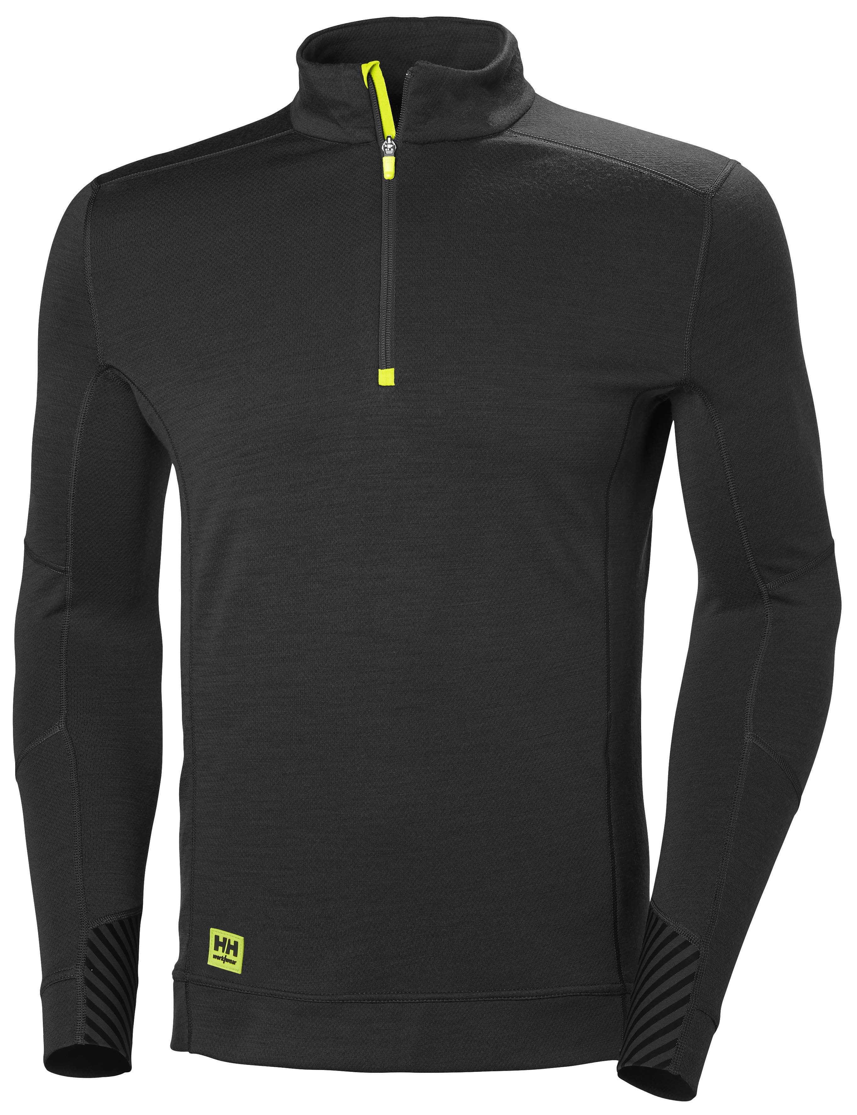 Helly Hansen Workwear Lifa Undertröja svart, kort dragkedja Svart