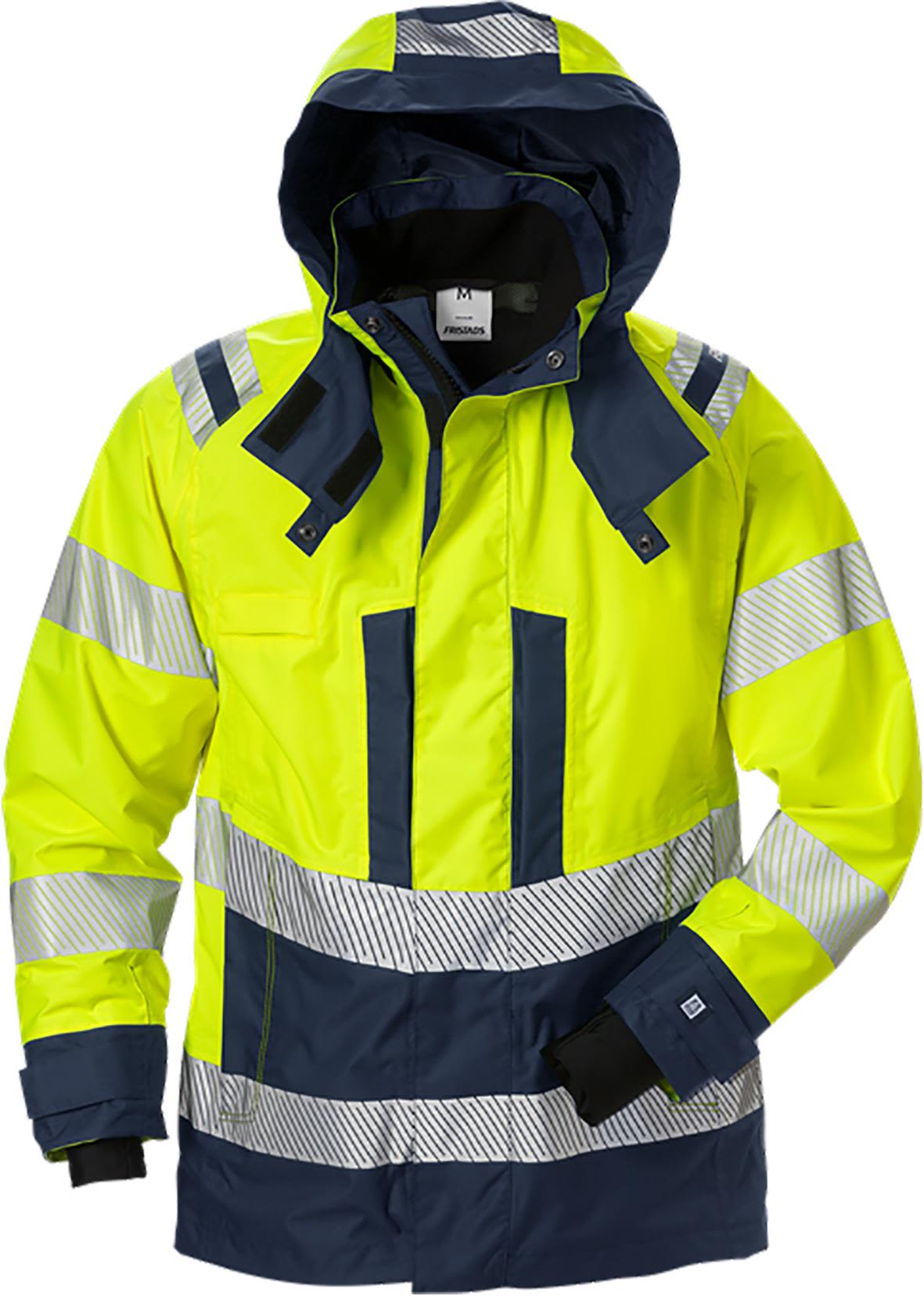 Fristads 4518 GTT Shelljakke Høj synlighed gul/marineblå Hi-Vis gul/marineblå