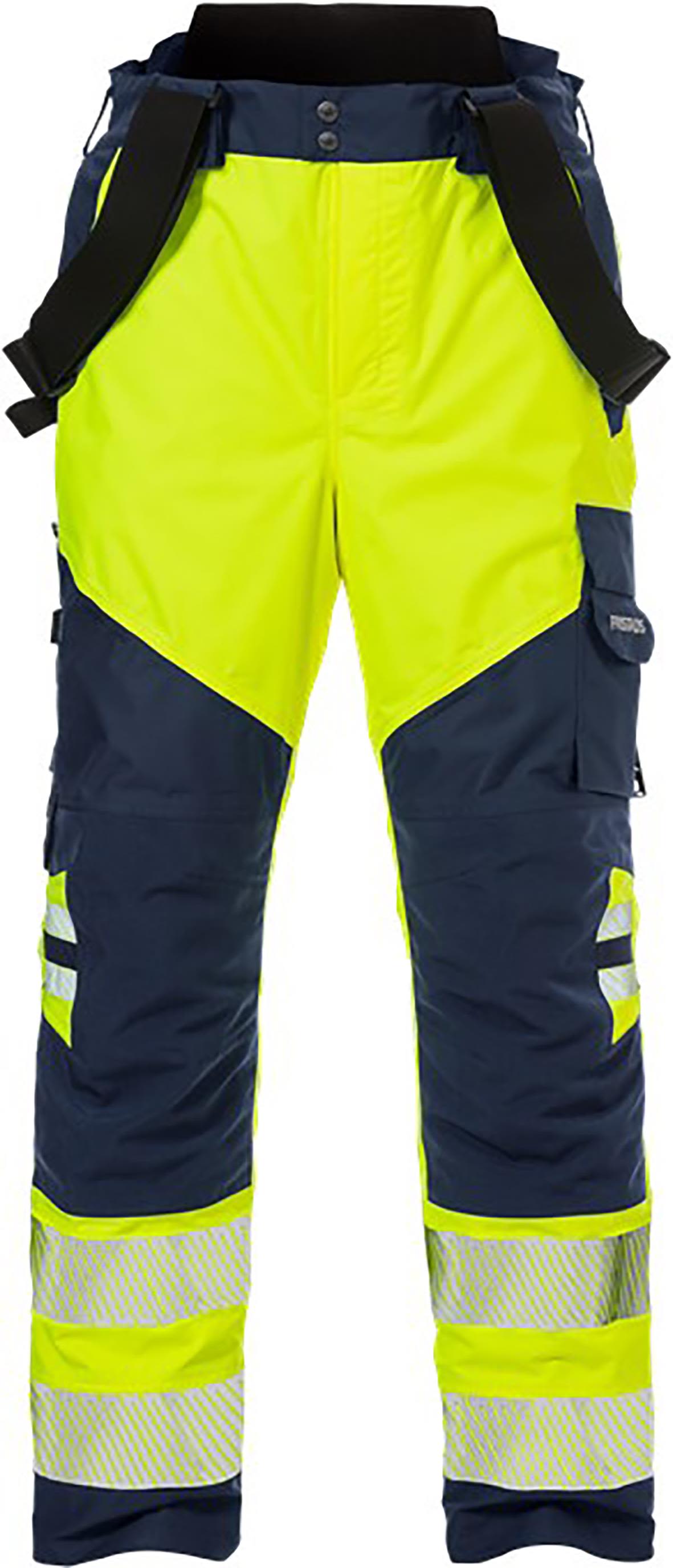 Fristads 2515 GTT Skallbukse varselgul/marineblå L