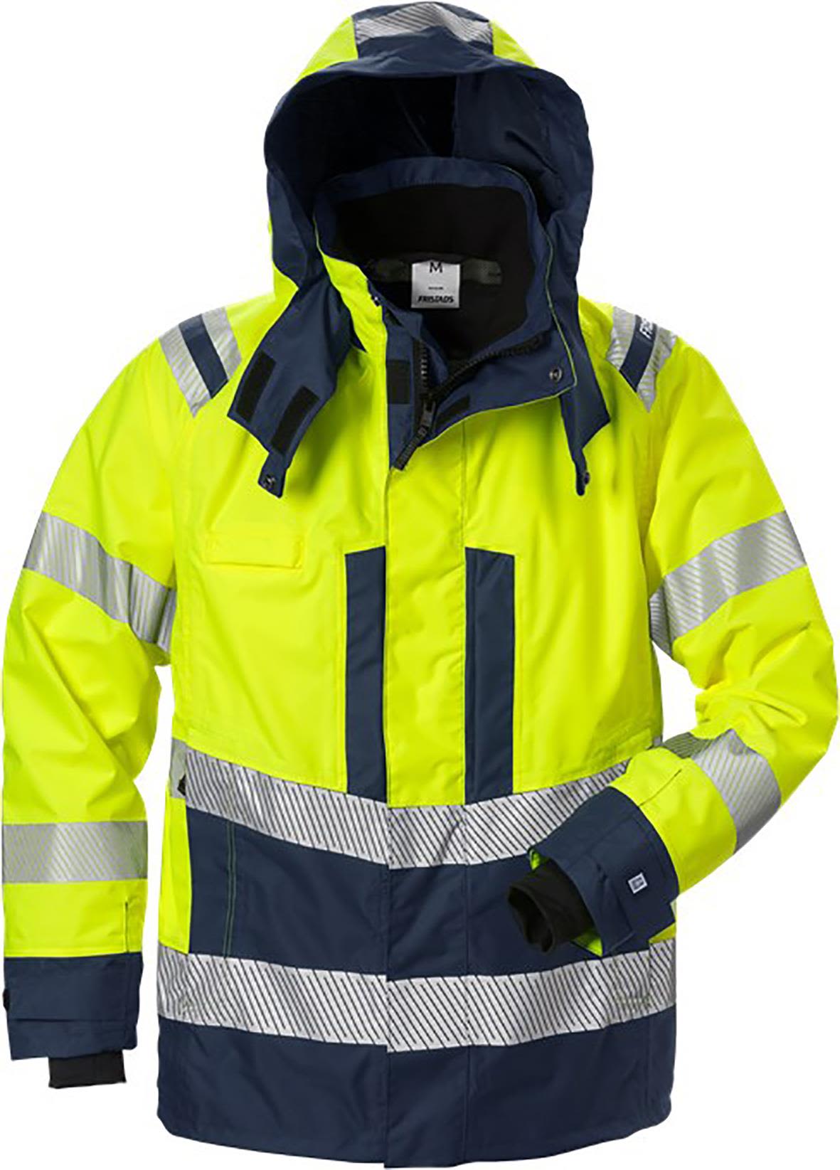 Fristads 4515 GTT Shelljakke Høj synlighed gul/marineblå Hi-Vis gul/marineblå