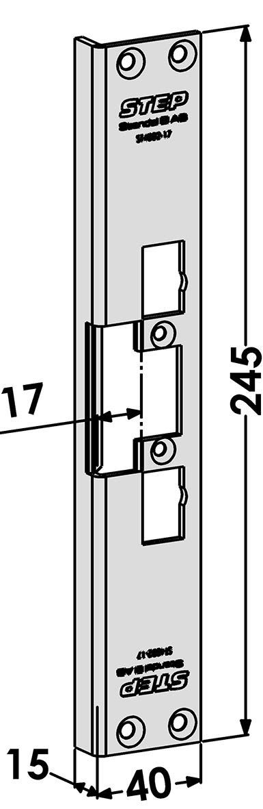 STEP ST4002-17 Stolpe för STEP 90 Release 17 mm, 245 mm