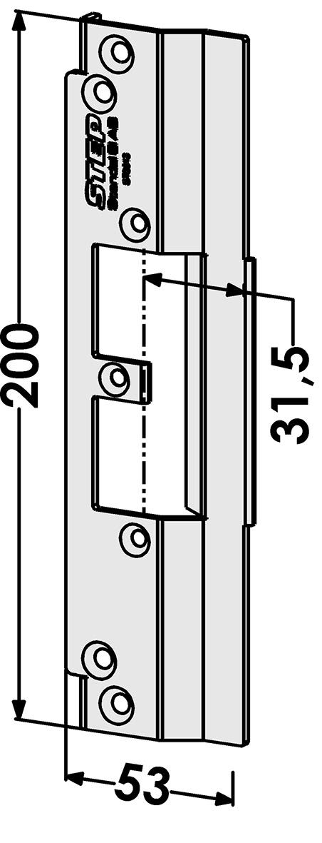 STEP ST9513 Stolpe för Schüco profilsystem 31,5 mm