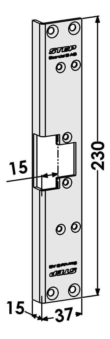 STEP ST6508 Stolpe till STEP 60 Silent 15 x 230 x 15 mm