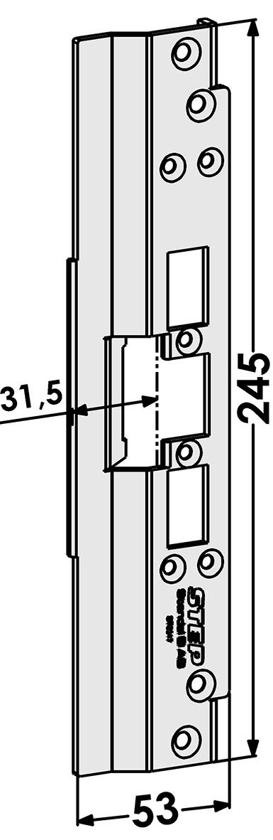 STEP ST6517 Stolpe för Schüco profilsystem 31,5 mm