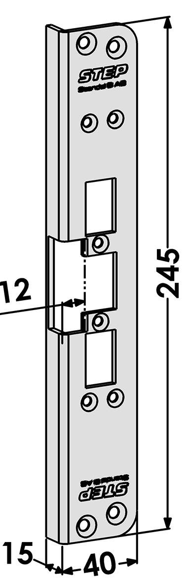 STEP ST6518 Stolpe till STEP 60 Silent 12 x 245 x 15 mm