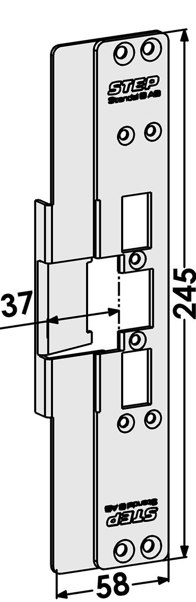 STEP ST6519 Stolpe för Wicona profilsystem 37 mm
