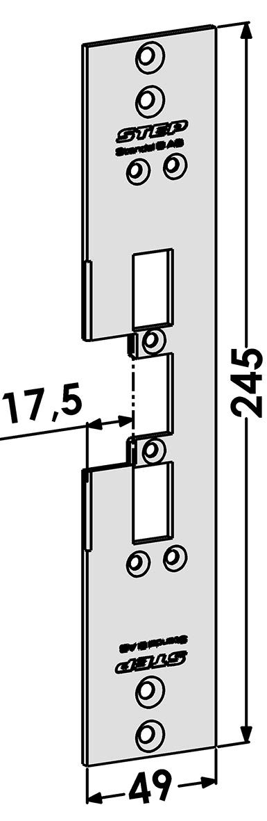 STEP ST6575 Stolpe för Wicona profilsystem 17,5 mm