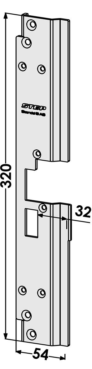 STEP ST197-A Stolpe för Schüco ADS 70 HD Vänster