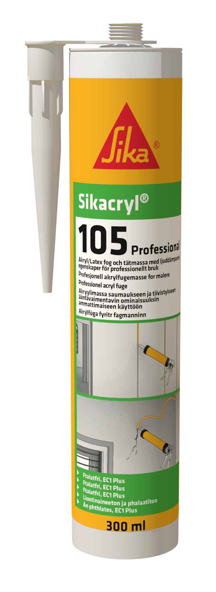 Sika Cryl-105 Akustikfogmassa vit 600 ml