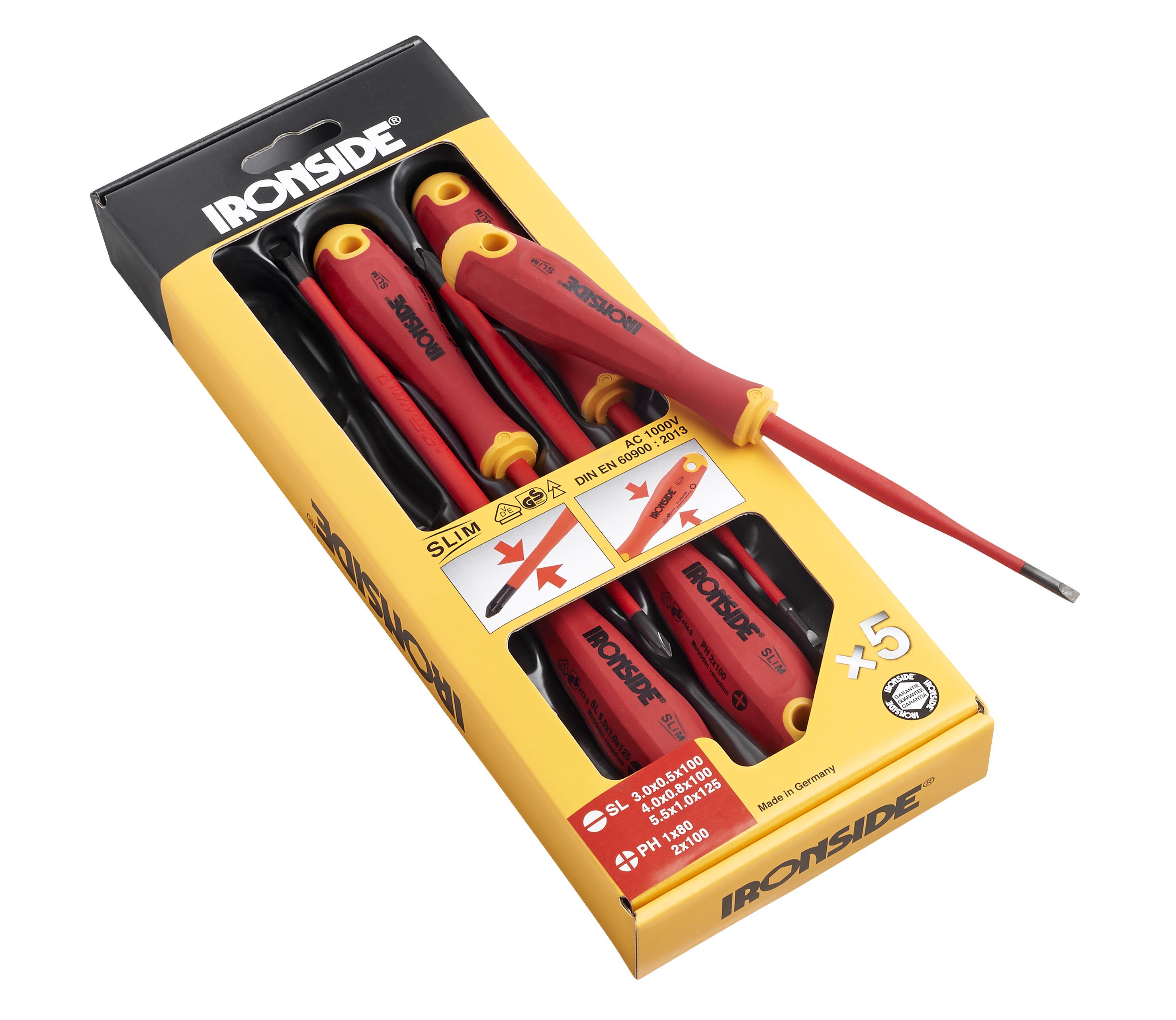 Ironside 100641 Skrutrekkersett 1000 V, 5 deler
