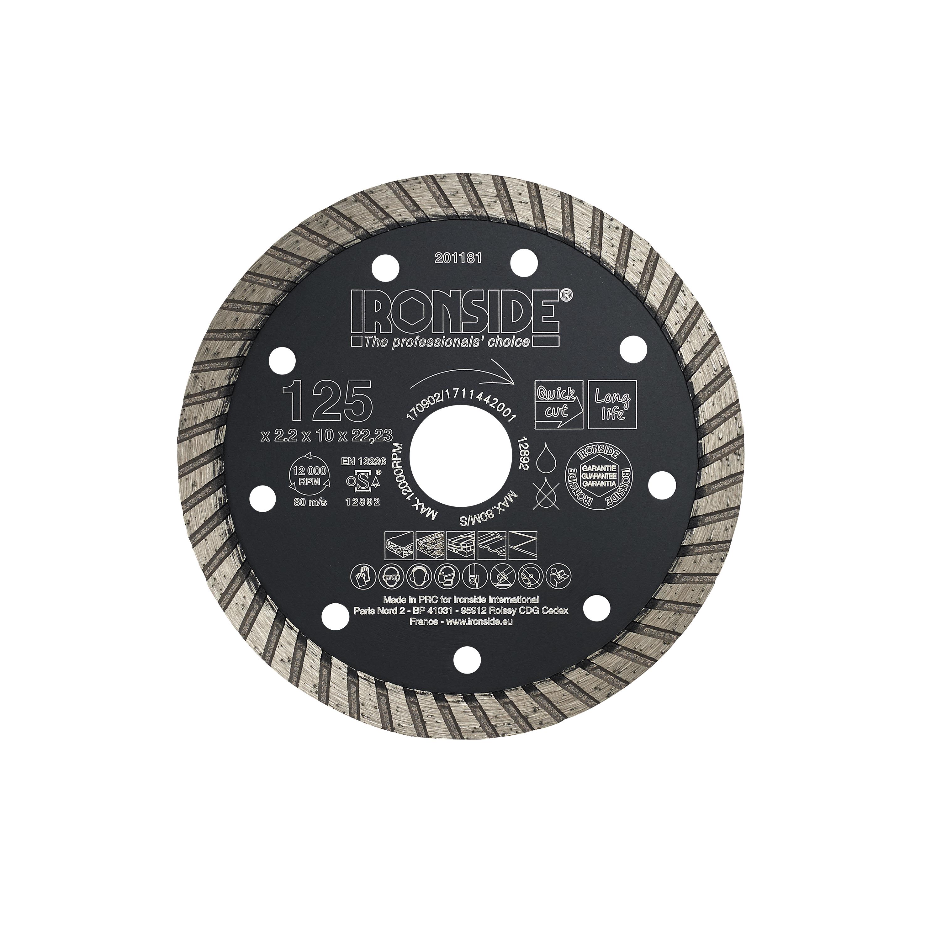 Ironside 201181 Diamantkapskiva 125x22,23x2,2 mm
