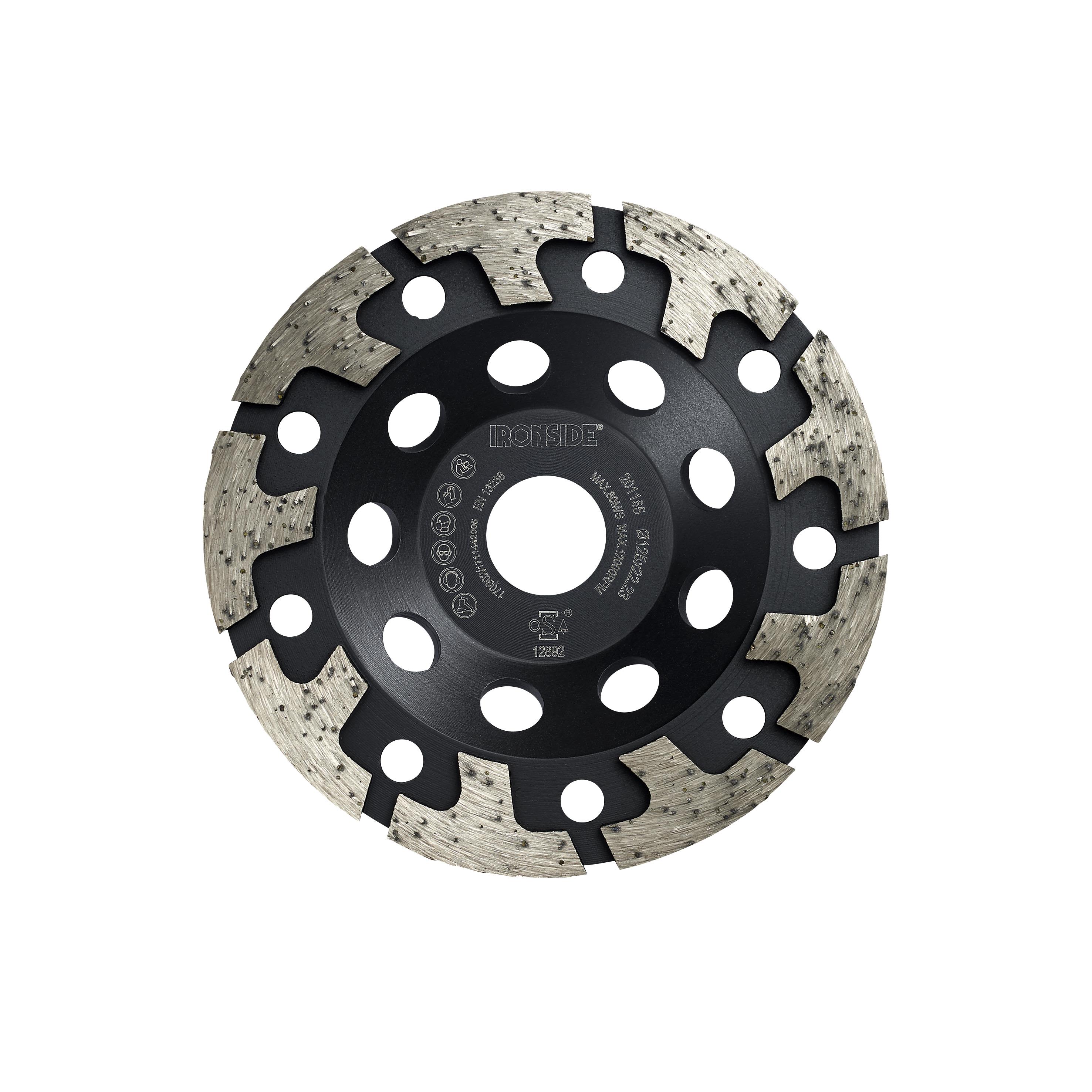 Ironside 201185 Diamantkapskiva 125x22,23 mm, hårda material