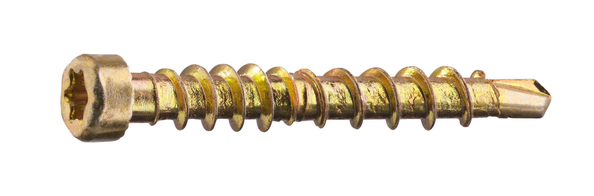 Grabber LTX28CH200 Listskrue med bits, gulkrom 3,3 x 28 mm, 200-pakning
