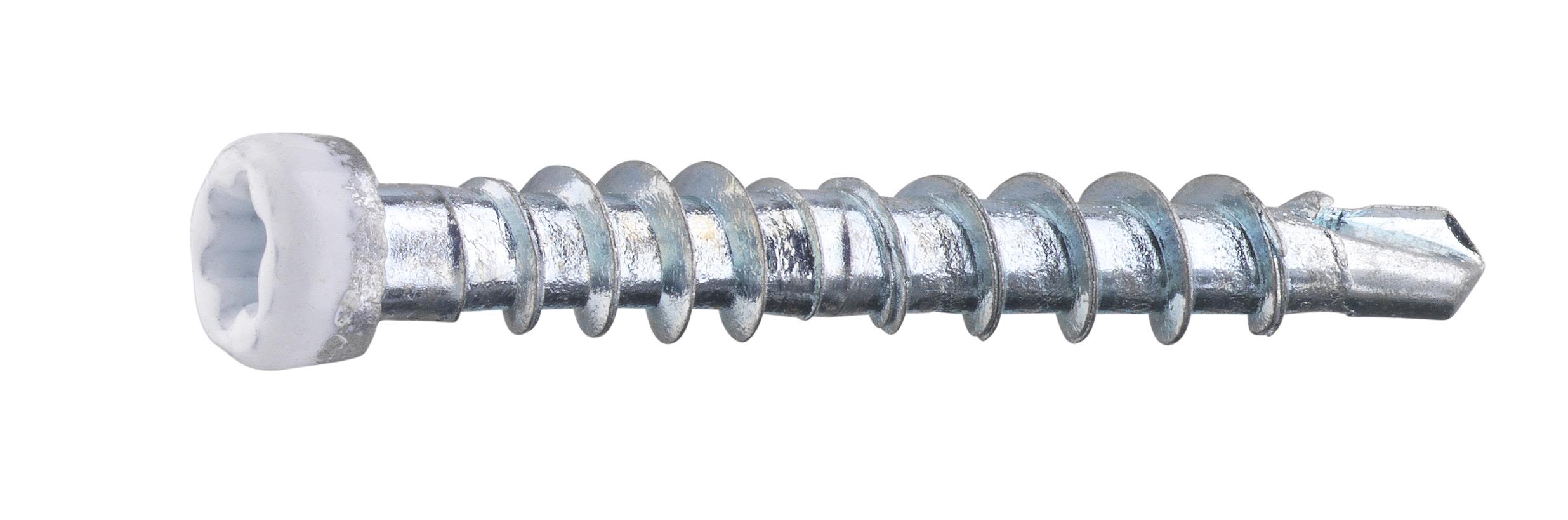 Grabber LTX28VITC Listskrue med bits 3,3 x 28 mm 100-pakning Hvit