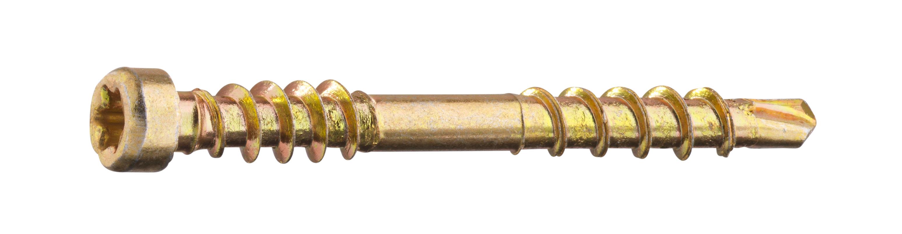 Grabber LTX35CH200 Listskrue med bits, gulkrom 3,3 x 35 mm, 200-pakning