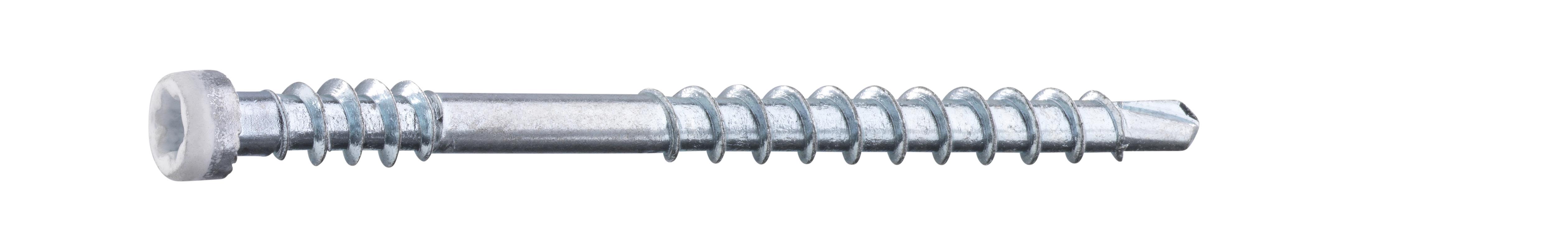 Grabber LTX48VITC Listskrue med bits 3,3 x 48 mm 100-pakning Hvit