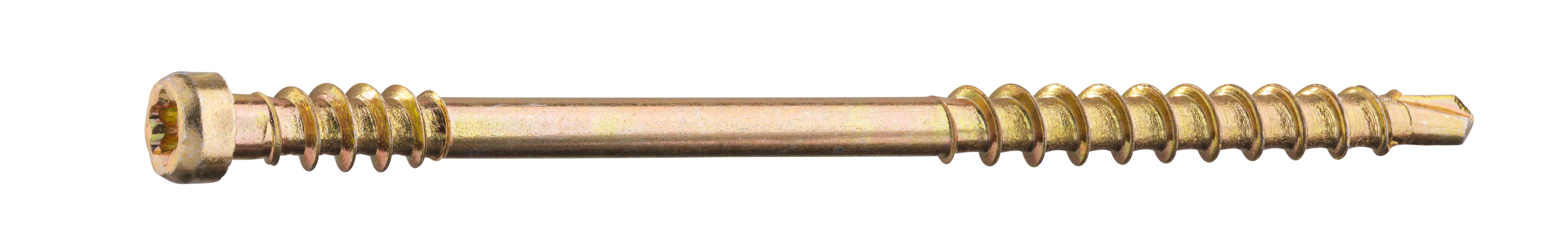 Grabber LTX62CH200 Listskrue med bits, gulkrom 3,3 x 62 mm, 200-pakning