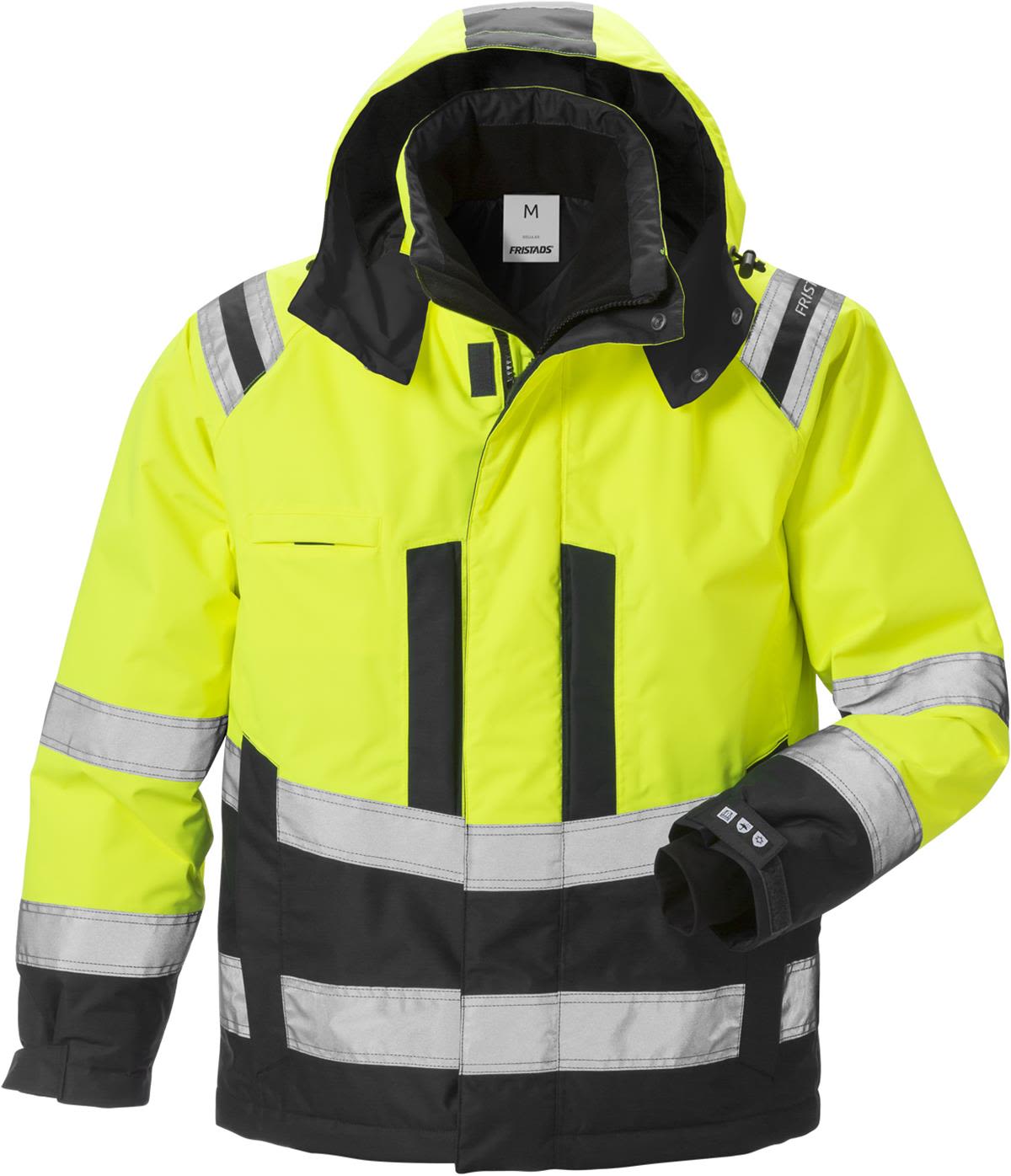 Fristads 4035 GTT Vinterjakke Høj synlighed gul/sort Hi-Vis gul/sort