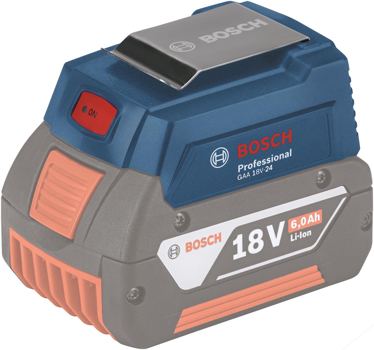 Adaptateur USB pour Batterie Bosch 18V avec 1 Port DC 12V 2A & 2 Ports USB  & 1 Clip Ceinture (Batteries Non incluses) : : Bricolage