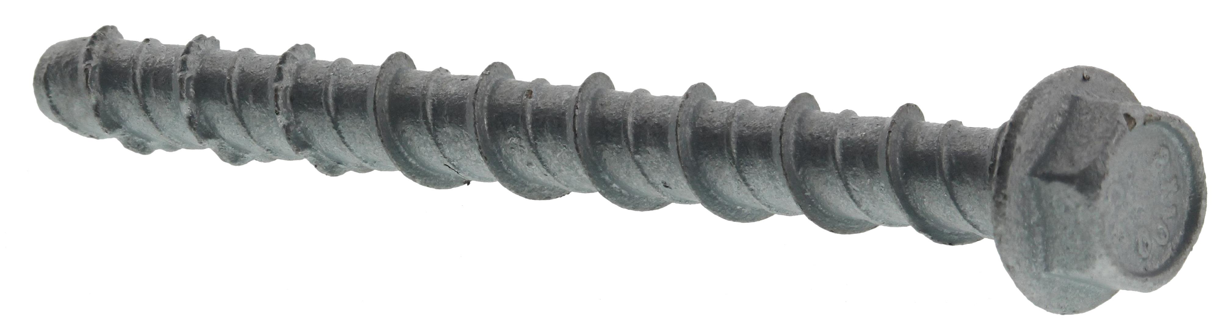 Spit 155837 Betongskrue Tapcon 4, SEKSKANTHODE 45 mikrometer 6 x 75/20 mm, 100-pakning