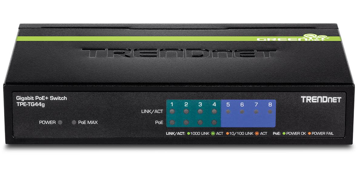 TRENDnet TPE-TG44G Switch 61.6 W, 4 portar