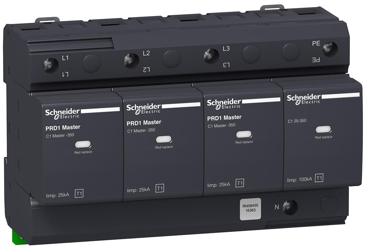 Schneider Electric 16363 Överspänningsskydd mot åska, PDR1 Master 2.5 kV, 3 ledare
