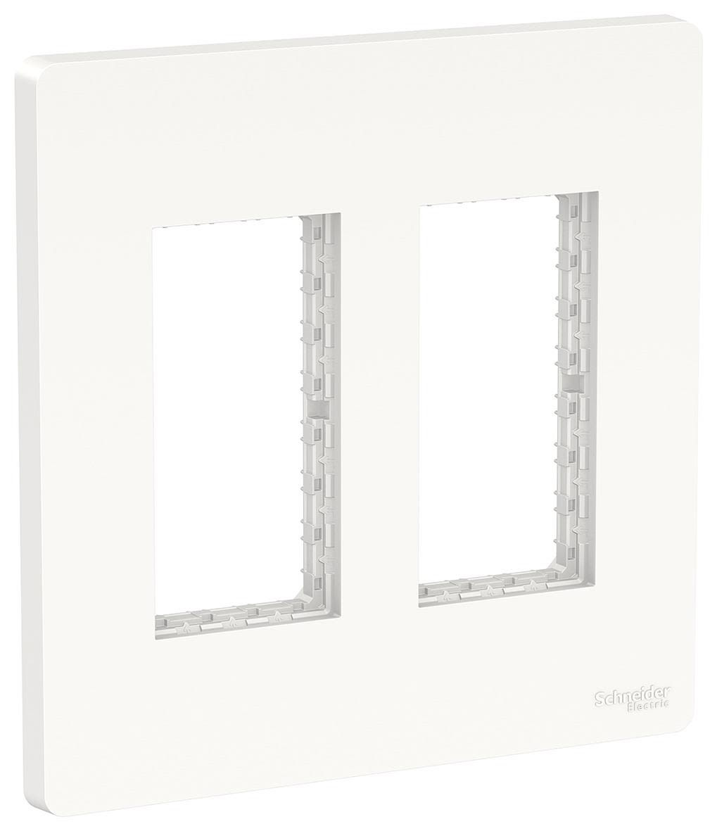 Schneider Electric NU022418 Täckram vertikal, vit 2 rader